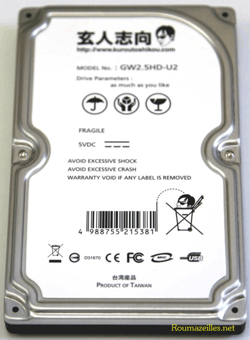 USB box for an external hard drive