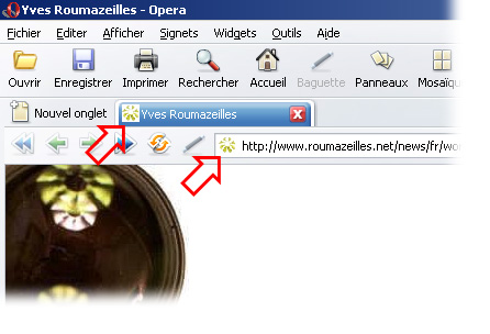 Exemple de favicon sous Opera