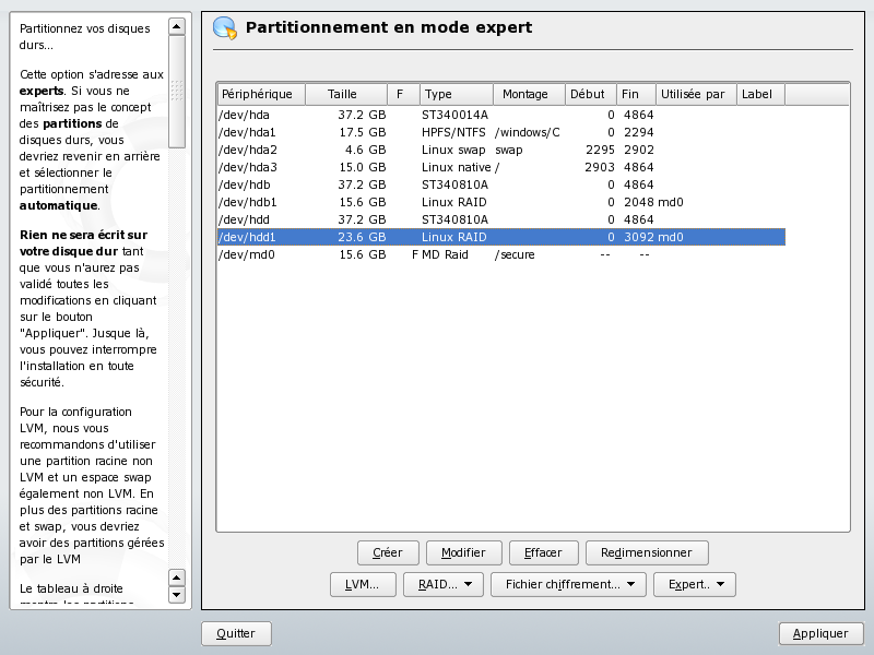 YAST - prêt à appliquer toutes les commandes