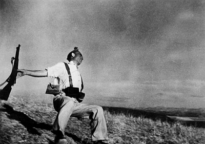 Loyalist Militiaman at the Moment of Death, Cerro Muriano (Robert Capa, September 5, 1936)