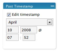 WordPress - Post timestamp