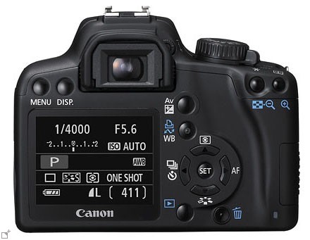 Canon EOS 1000D / Canon Rebel XS - Back