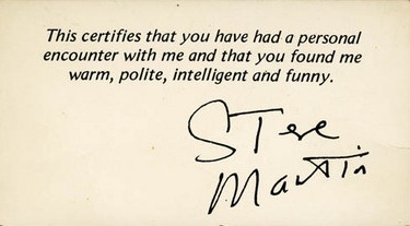 Steve Martin business card