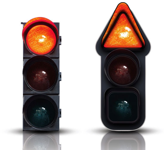 Traffic lights for color-blind people
