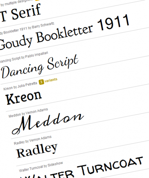 google_webfonts_fonts Google webfonts web fonts