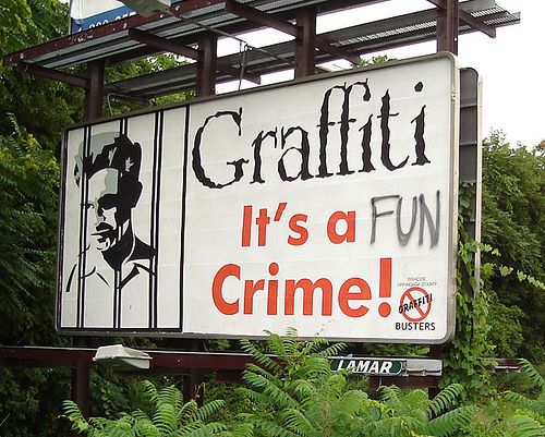 Graffiti, it’s a… fun… crime!