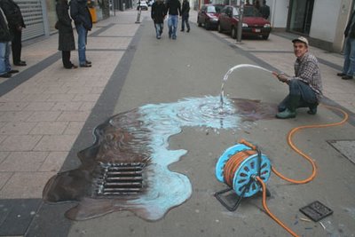 Chalk optical illusions