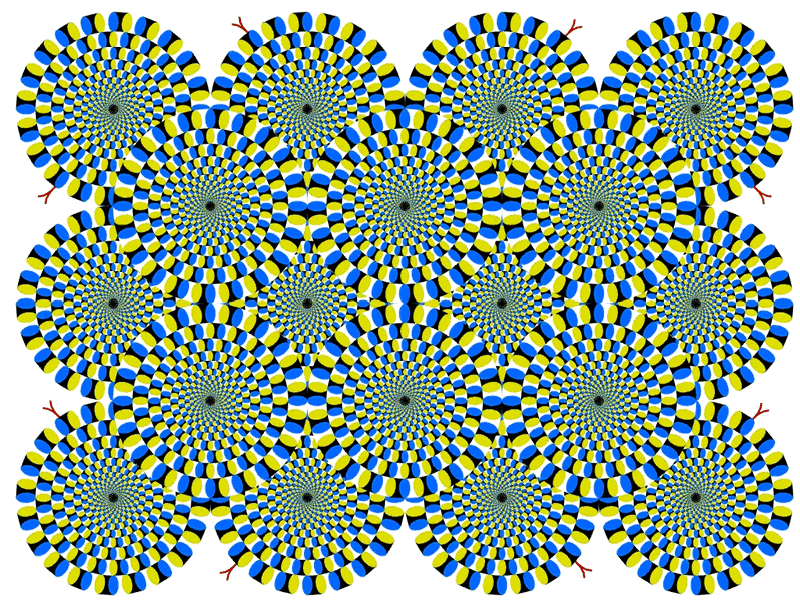Rotating optical illusion