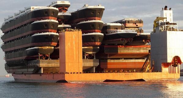 Stacked ships