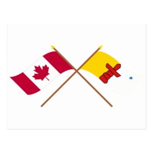 Canada + Nunavut flags