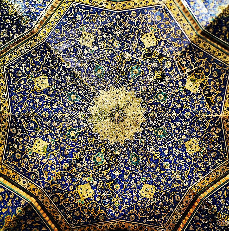 Iran mosque ceilings