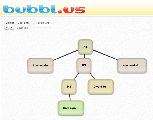 Bubbl.us editor example