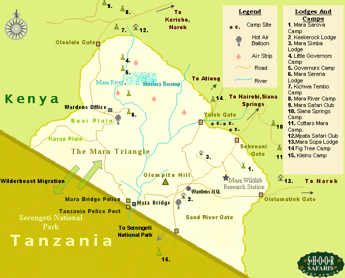 Masai Mara map