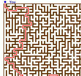 The maze is solved by Photoshop
