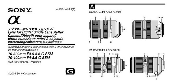 Sony 70-400mm f/4-5.6 G SSM