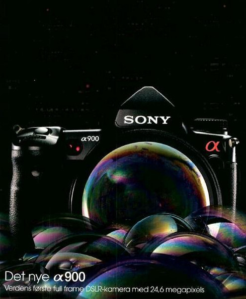 Sony Alpha 900 – nom confirmé par une pub