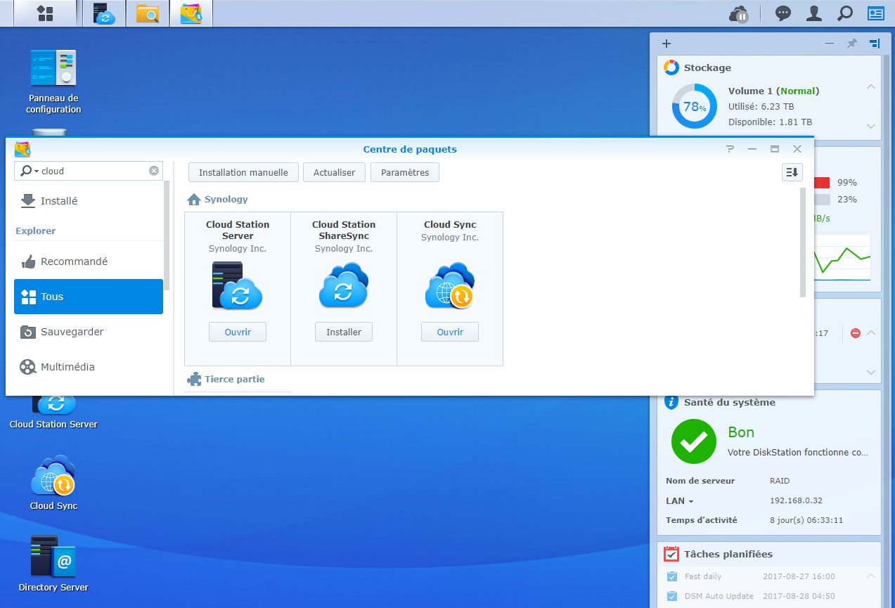 Solution de synchronisation à base de Synology