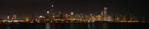 Chicago skyline - by night