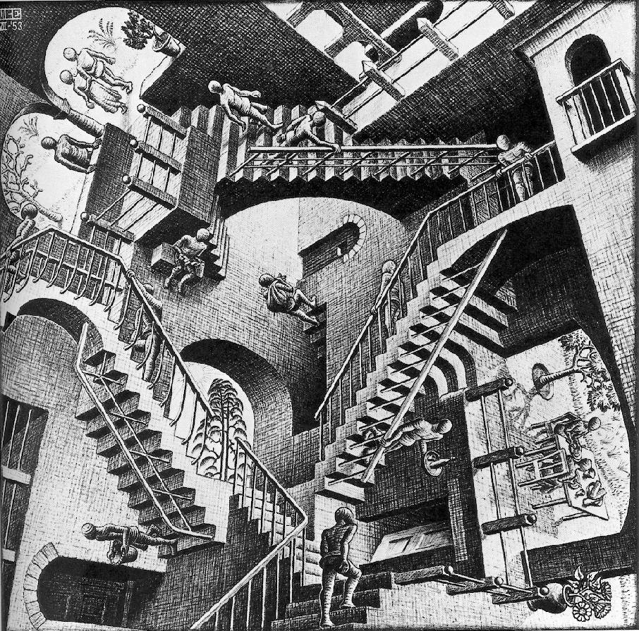 Optical illusion - M.C. Escher